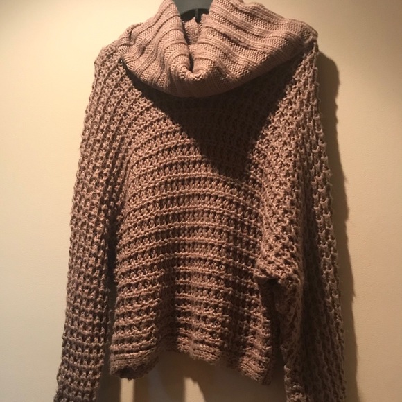 Express Sweaters - Express Taupe Crop Chunky Swtr Sz S